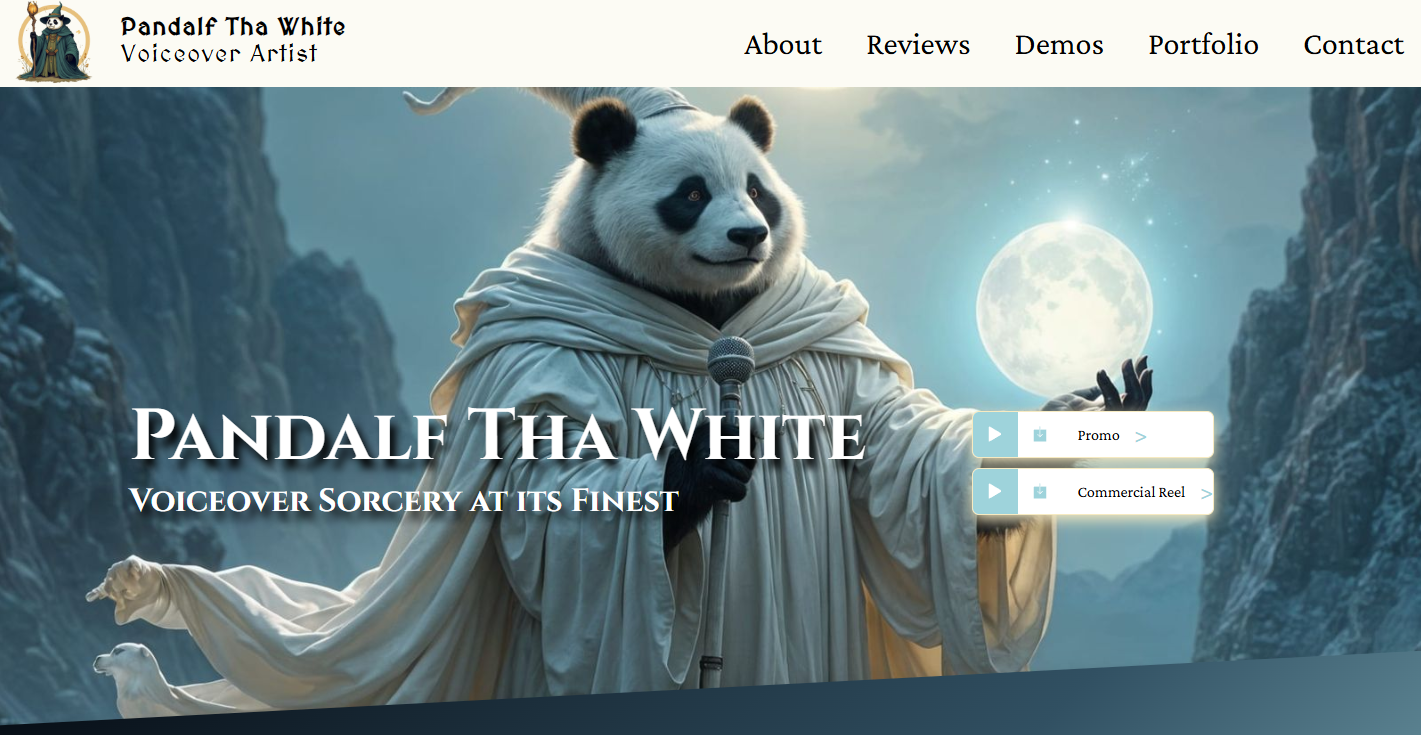 Preview of the Voice Actor website template